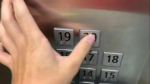 عرض Sex in public, in the elevator with a stranger and they catch us مجموع أنبوب