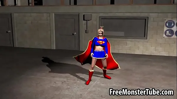 Foxy 3D cartoon Supergirl riding a rock hard cock teljes cső megjelenítése